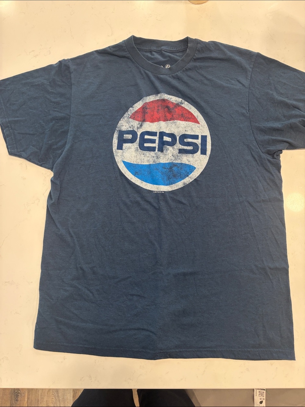 Pepsi Blue Short Sleeve Tee with Red & White Logo